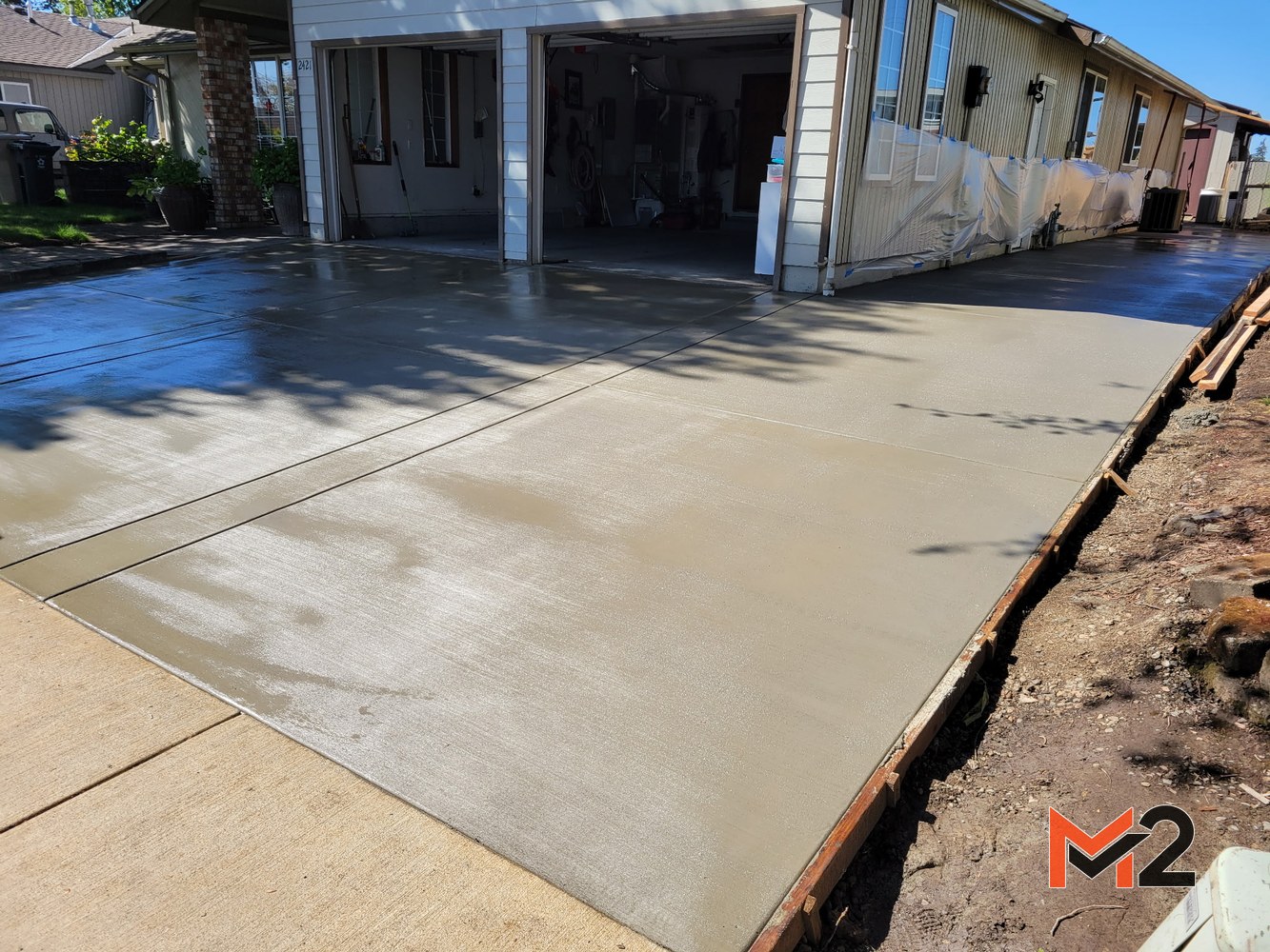 New concrete driveway install in Albany Oregon