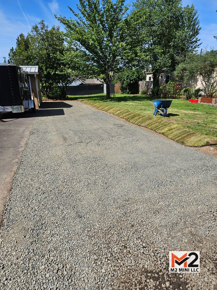 Gravel parking pad