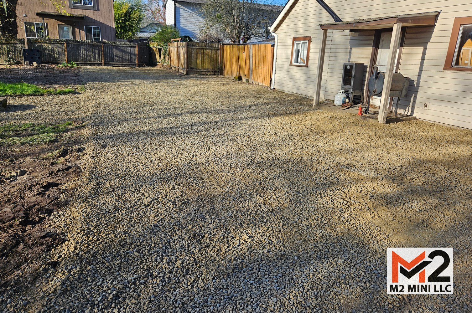 After: Gravel Parking Lot